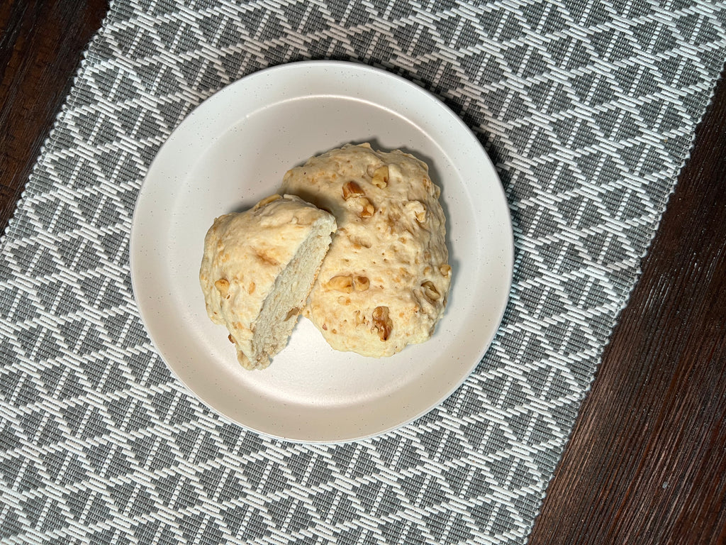 Maple walnut flavoured baked bannock